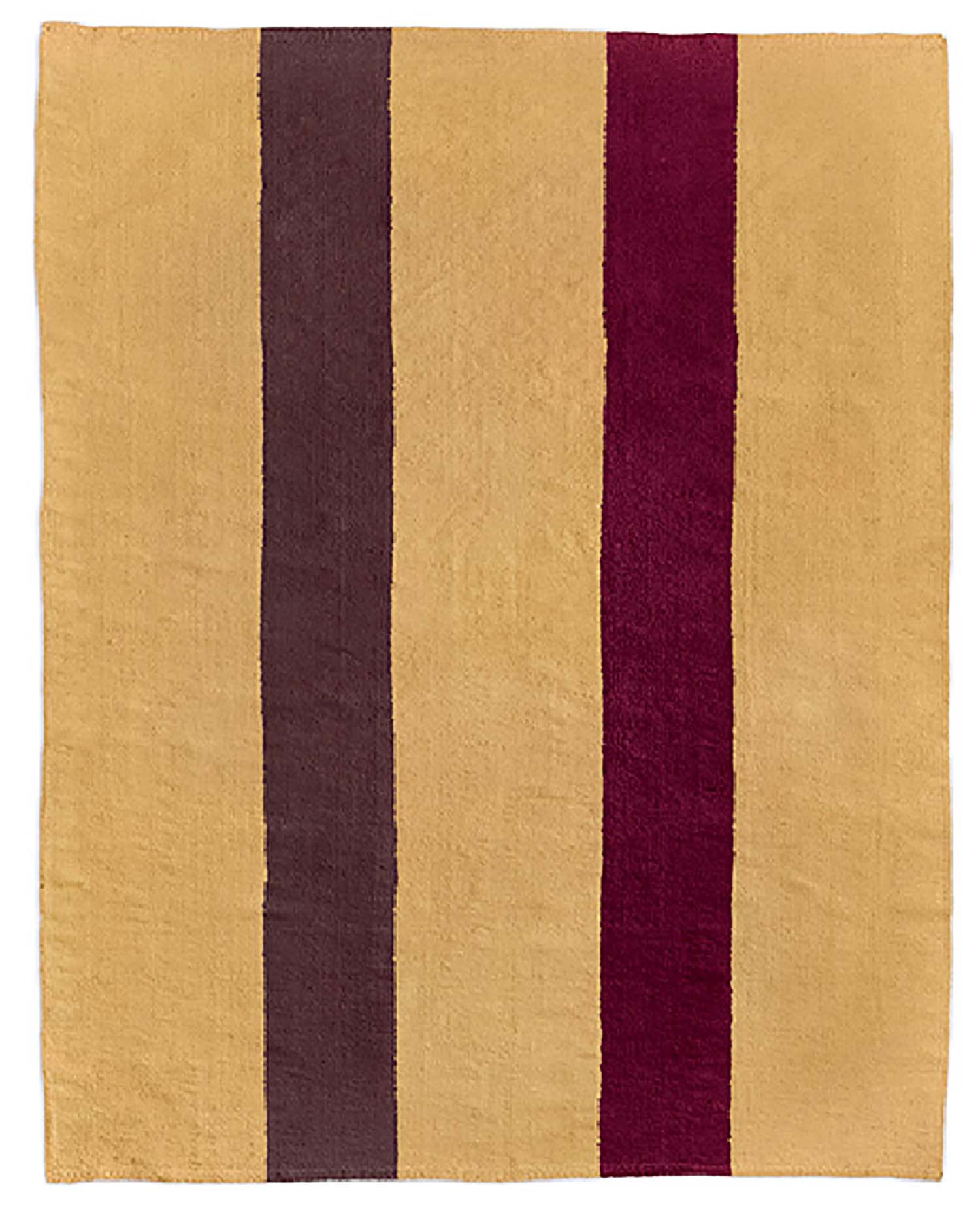 A rug with a striped design on it.
