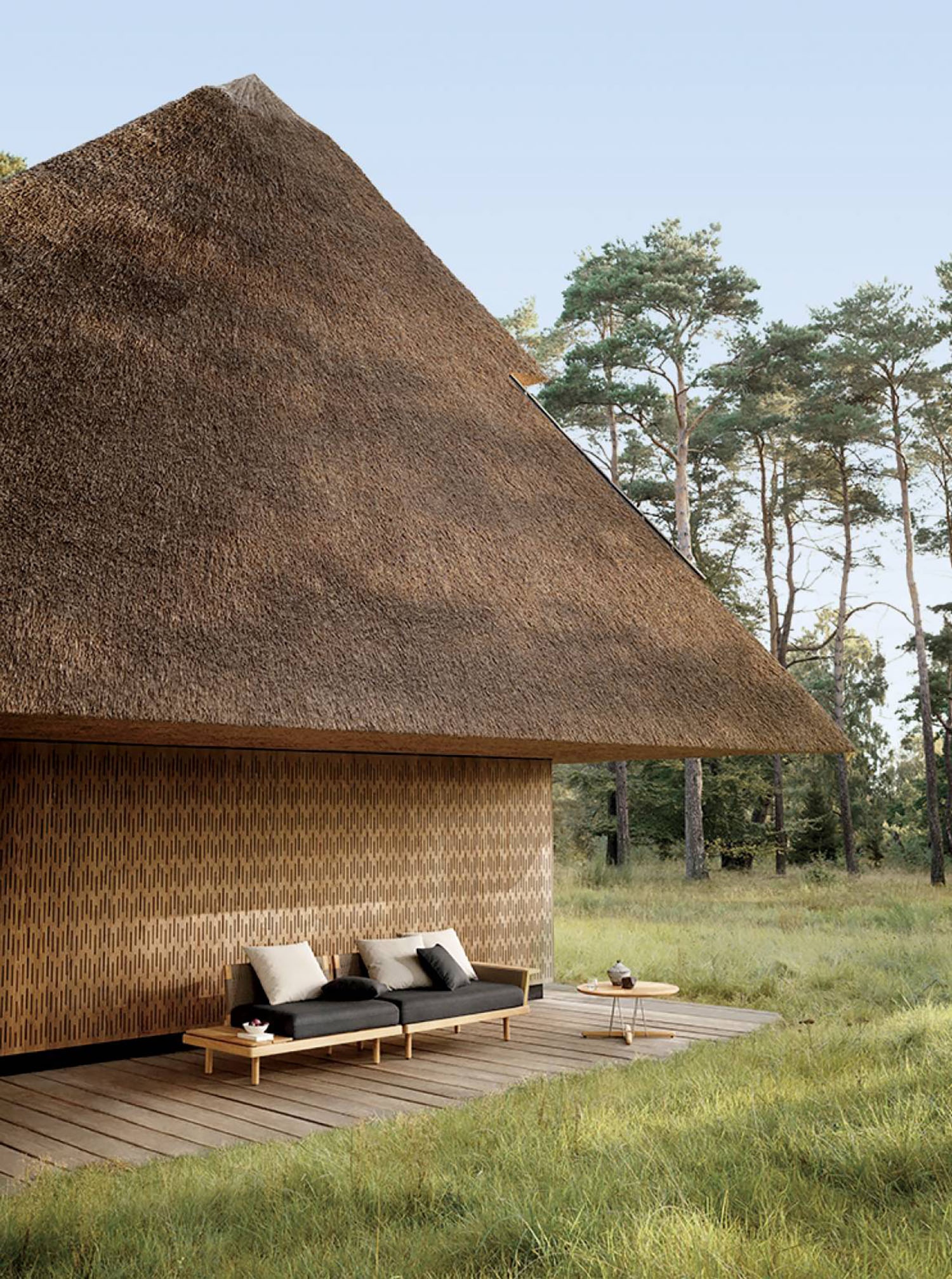 A thatched roof.