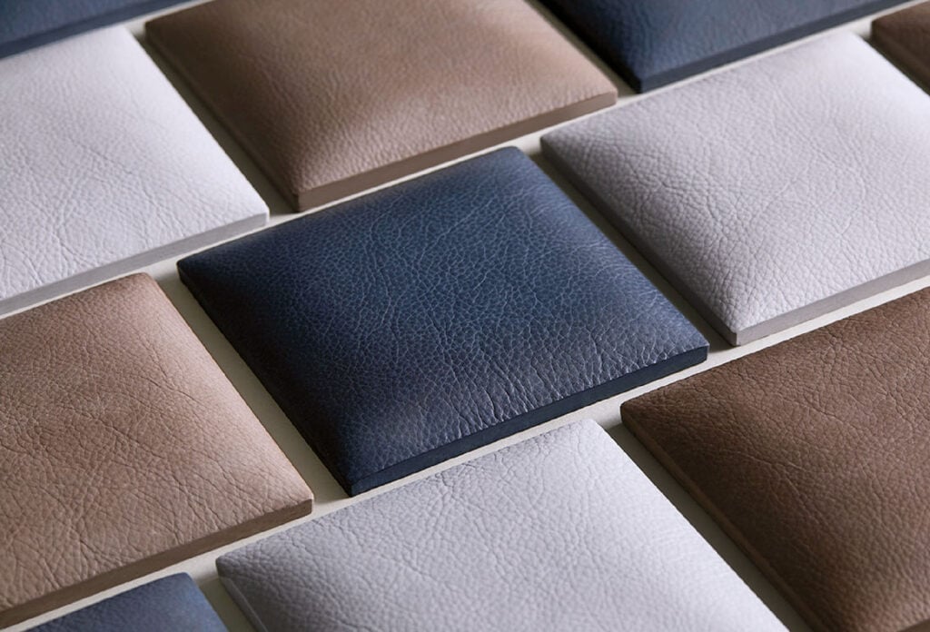 A close up of a tile with different colors.