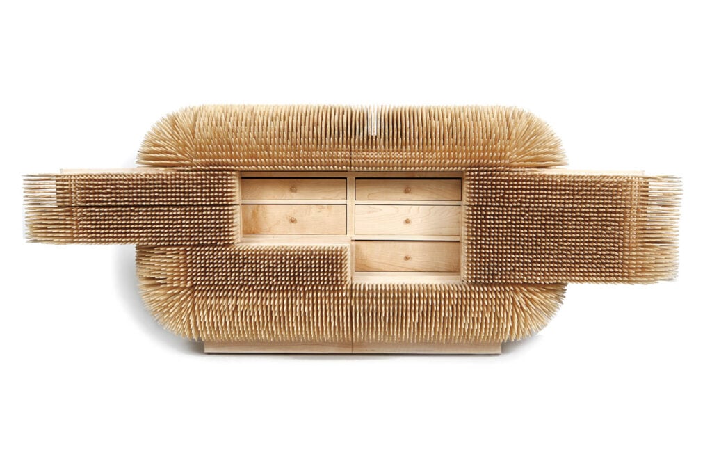 a textured sculpture