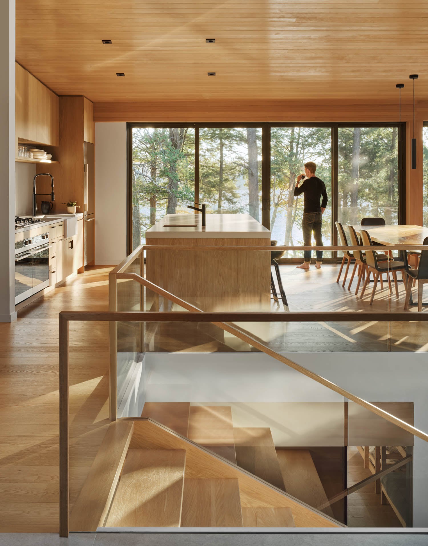 stairs lead to the upstairs area