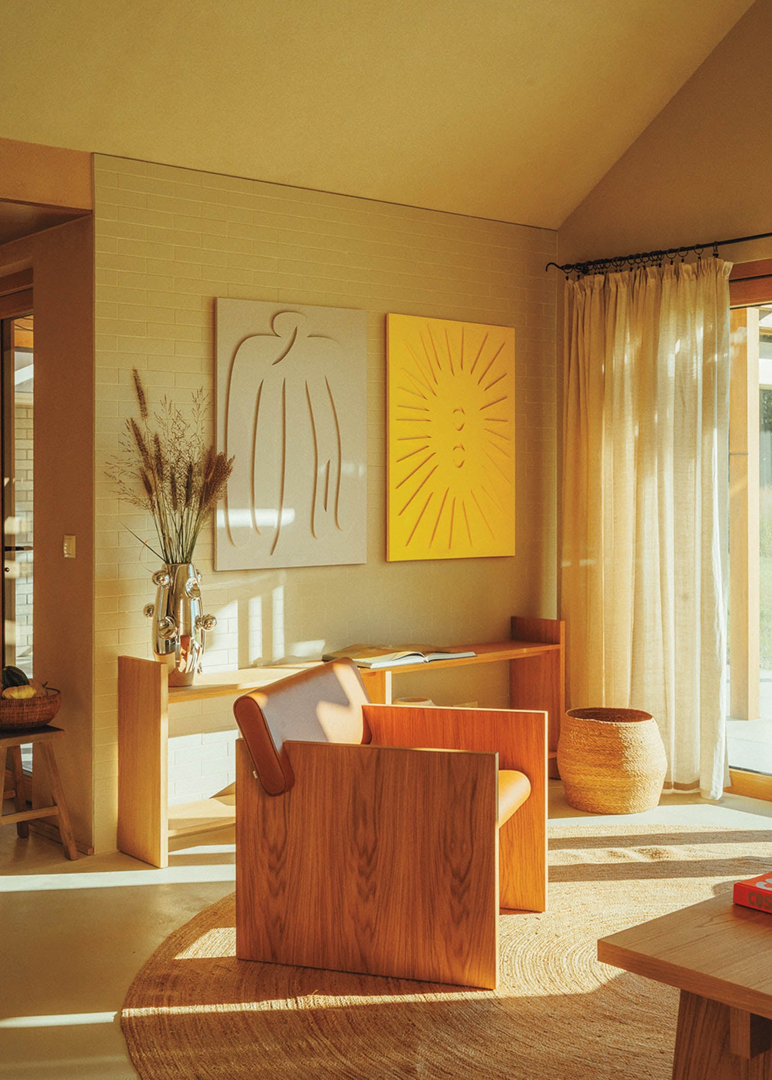 closeup of chair in living room