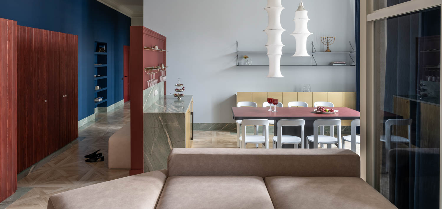 Mislad office with colorful walls